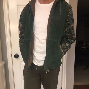 Green Aztec print jacket size large